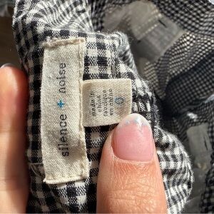 silence + noise Black and White Gingham pants